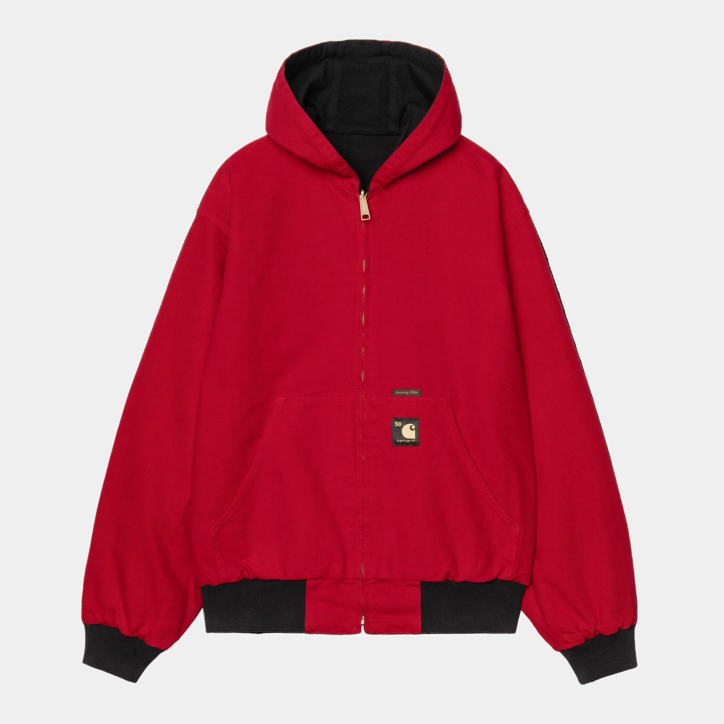 Carhartt WIP 50 Years Anniversary OG Active Jacket Canvas - Black/USA Red - Image 3