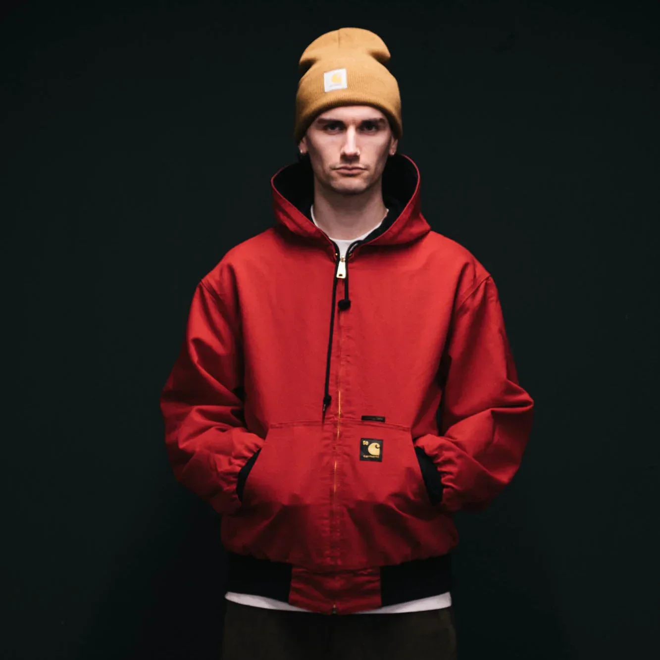 Carhartt WIP 50 Years Anniversary OG Active Jacket Canvas - Black/USA Red - Image 9