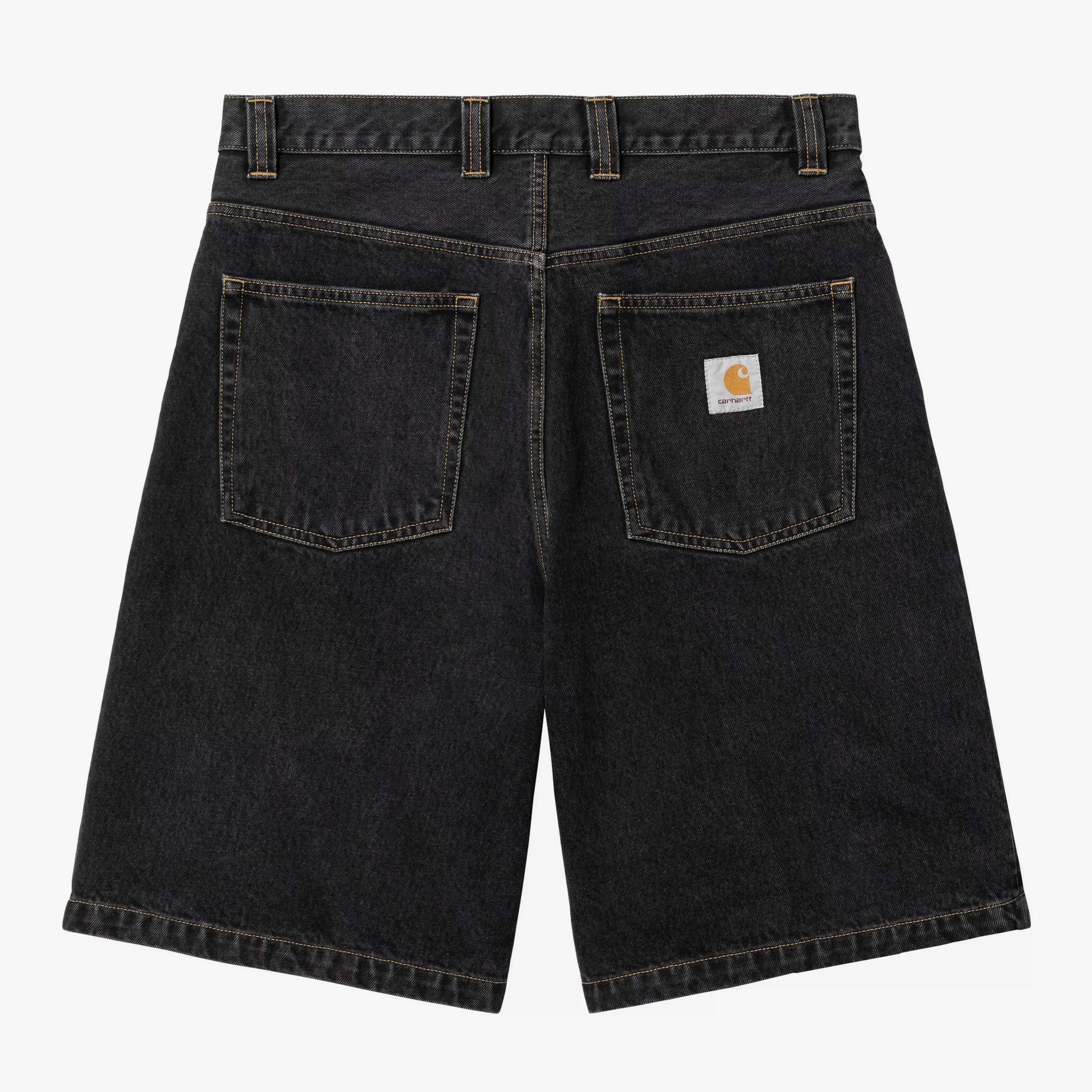 Carhartt WIP Brandon Short - Black Stone Washed - Image 2