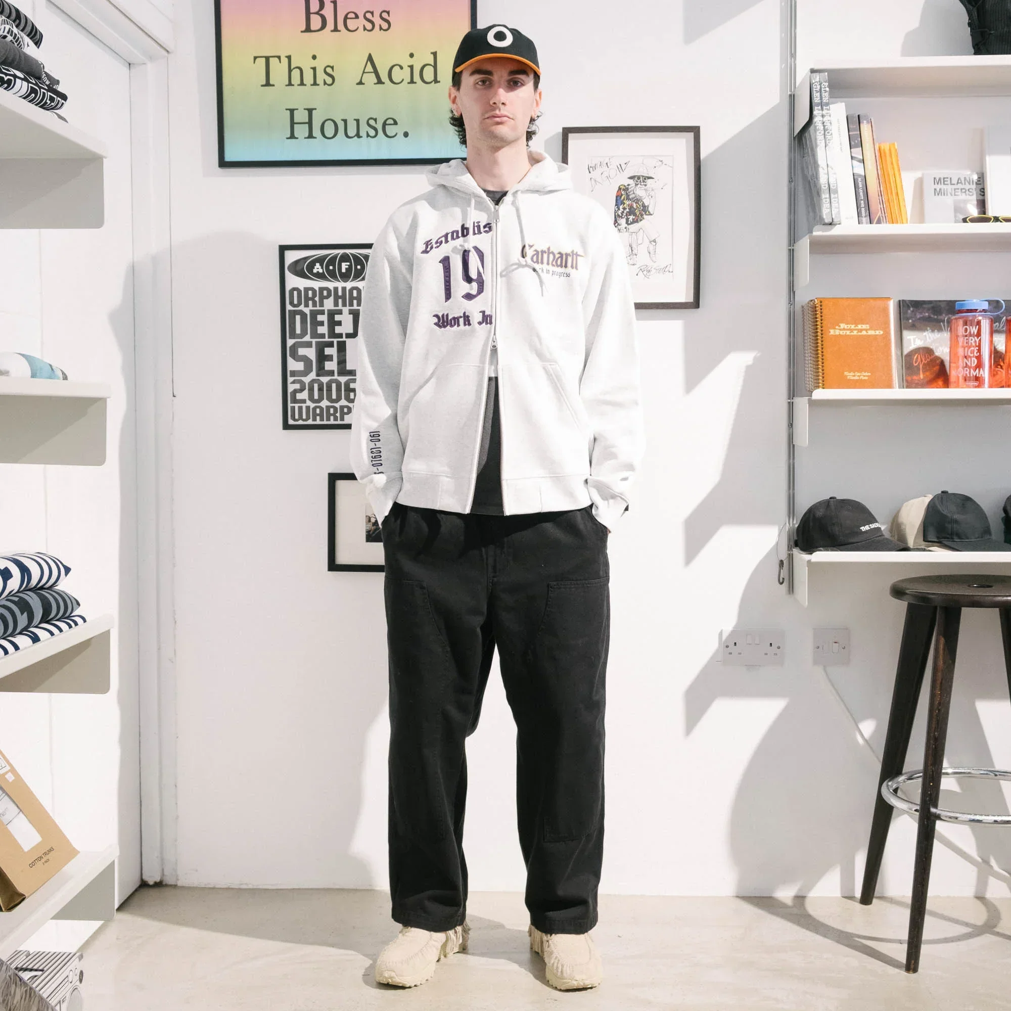 Carhartt WIP Hooded Dual Sweat Jacket - Ash Heather - Image 2