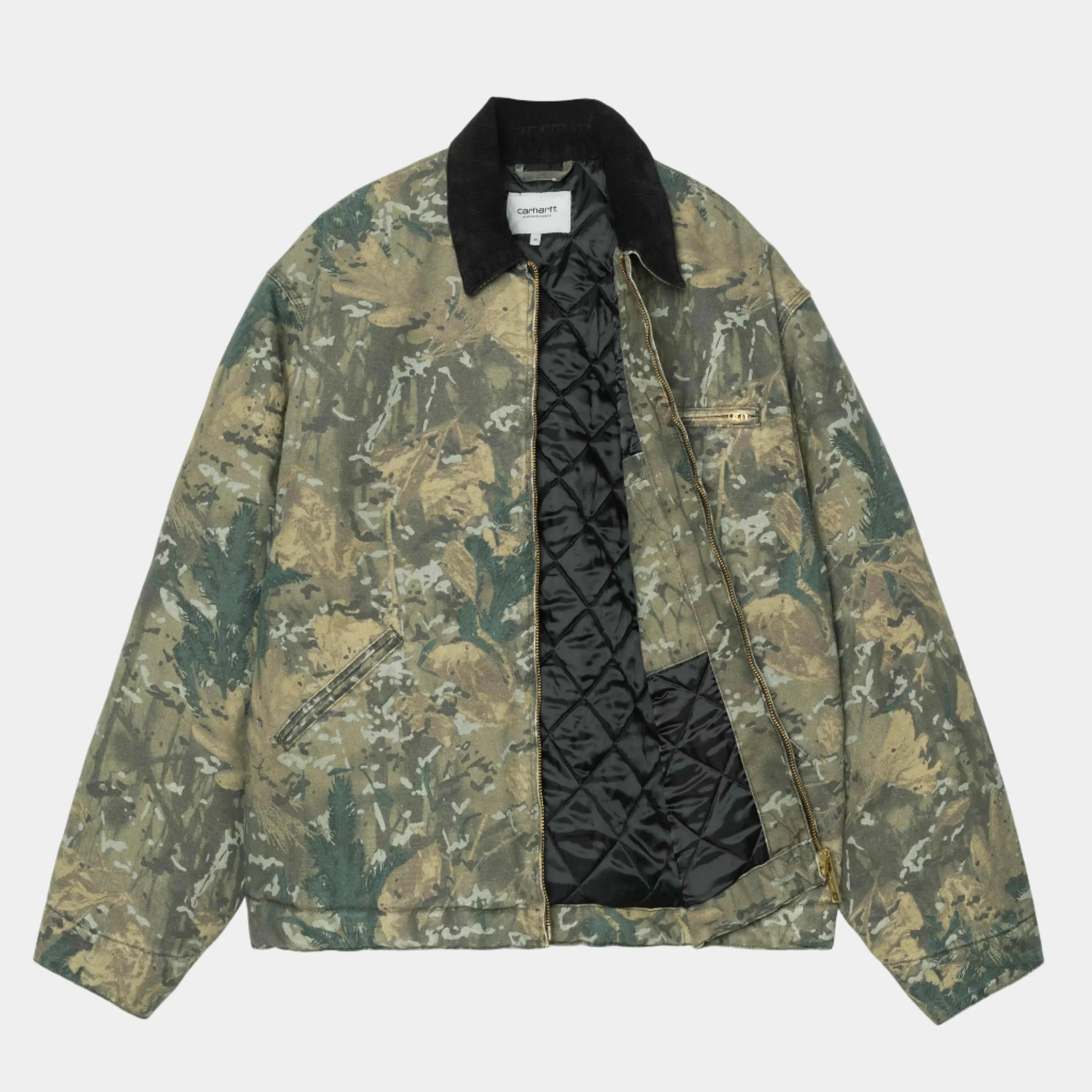 Carhartt WIP OG Detroit Jacket (Winter) - Camo Combi/Green/Black - Image 3