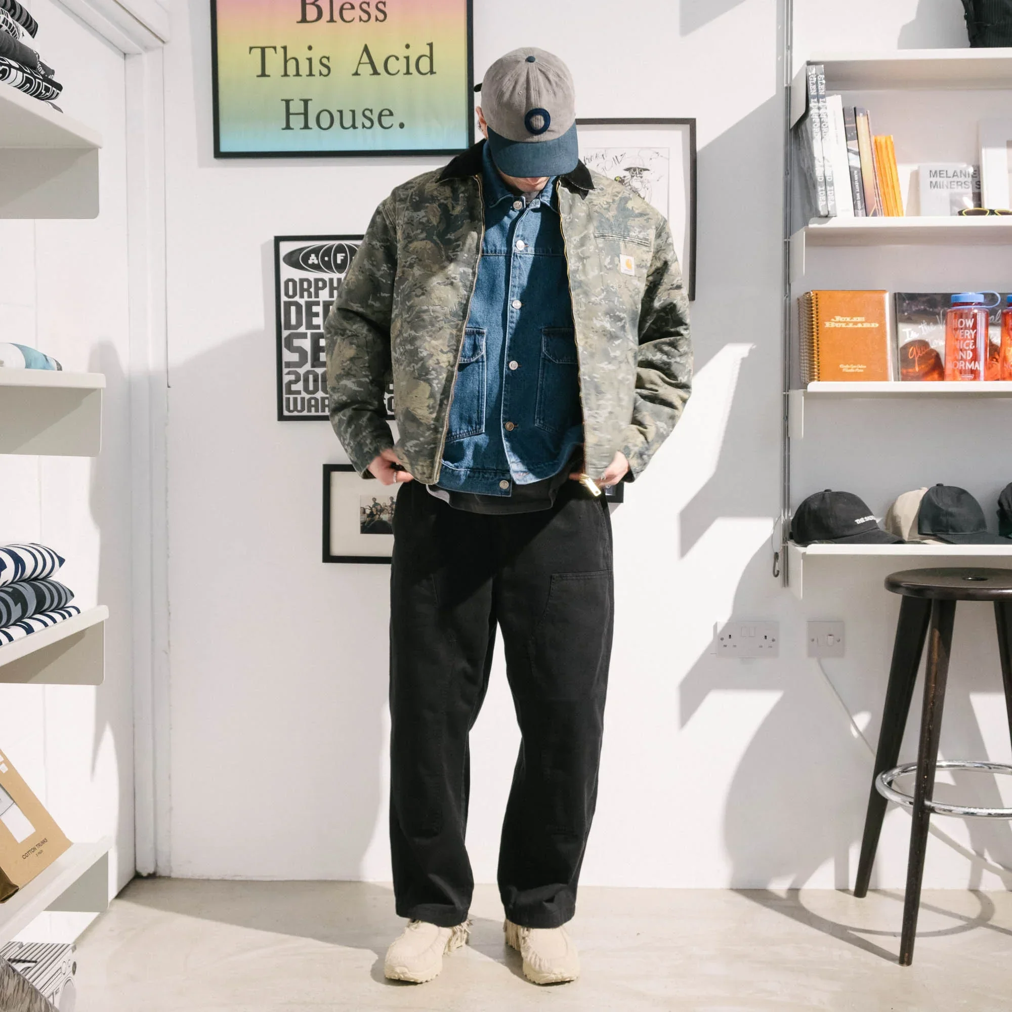Carhartt WIP OG Detroit Jacket (Winter) - Camo Combi/Green/Black - Image 5