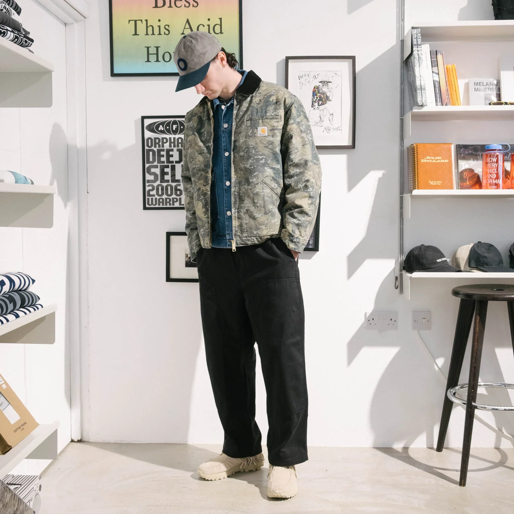 Carhartt WIP OG Detroit Jacket (Winter) - Camo Combi/Green/Black - Image 6