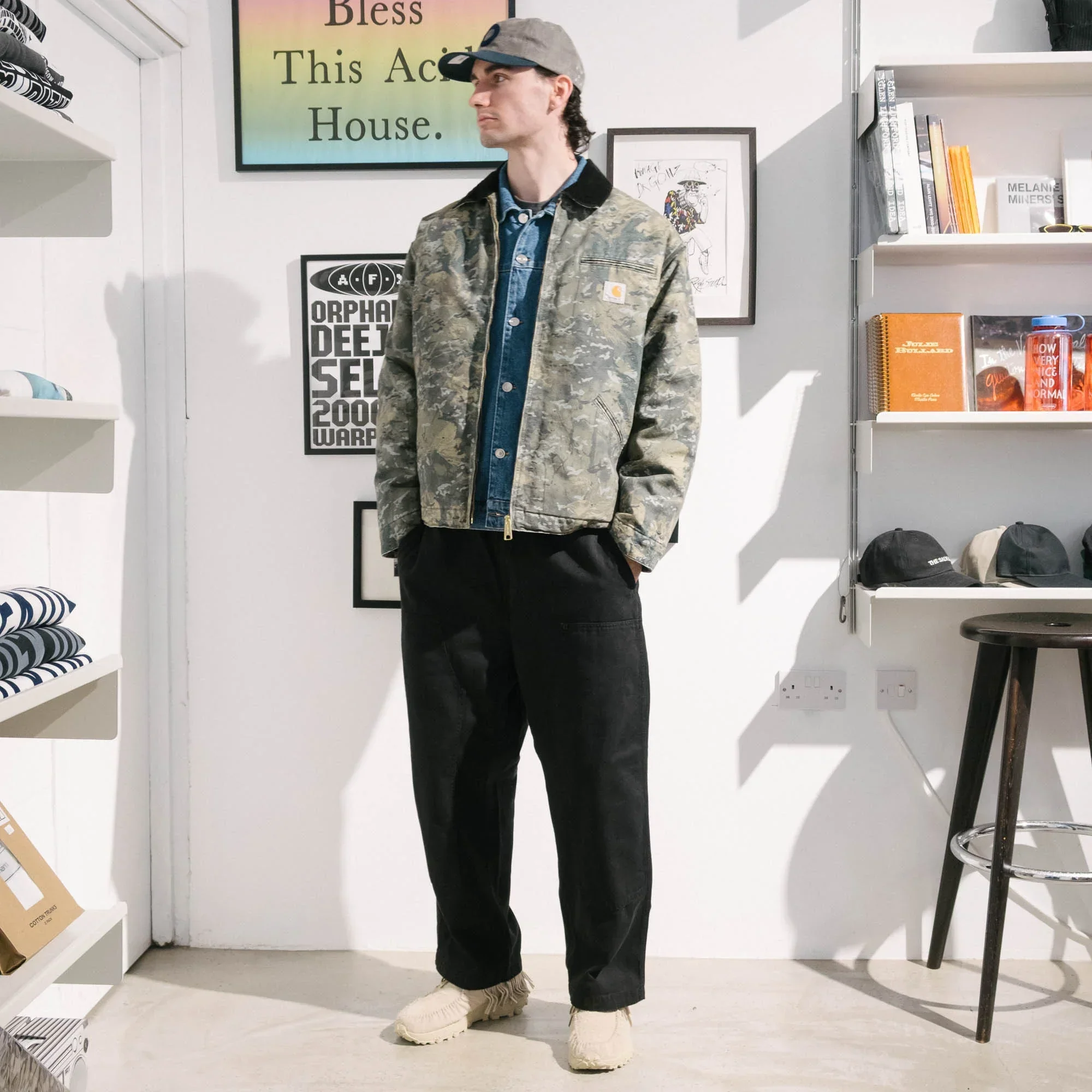 Carhartt WIP OG Detroit Jacket (Winter) - Camo Combi/Green/Black - Image 7