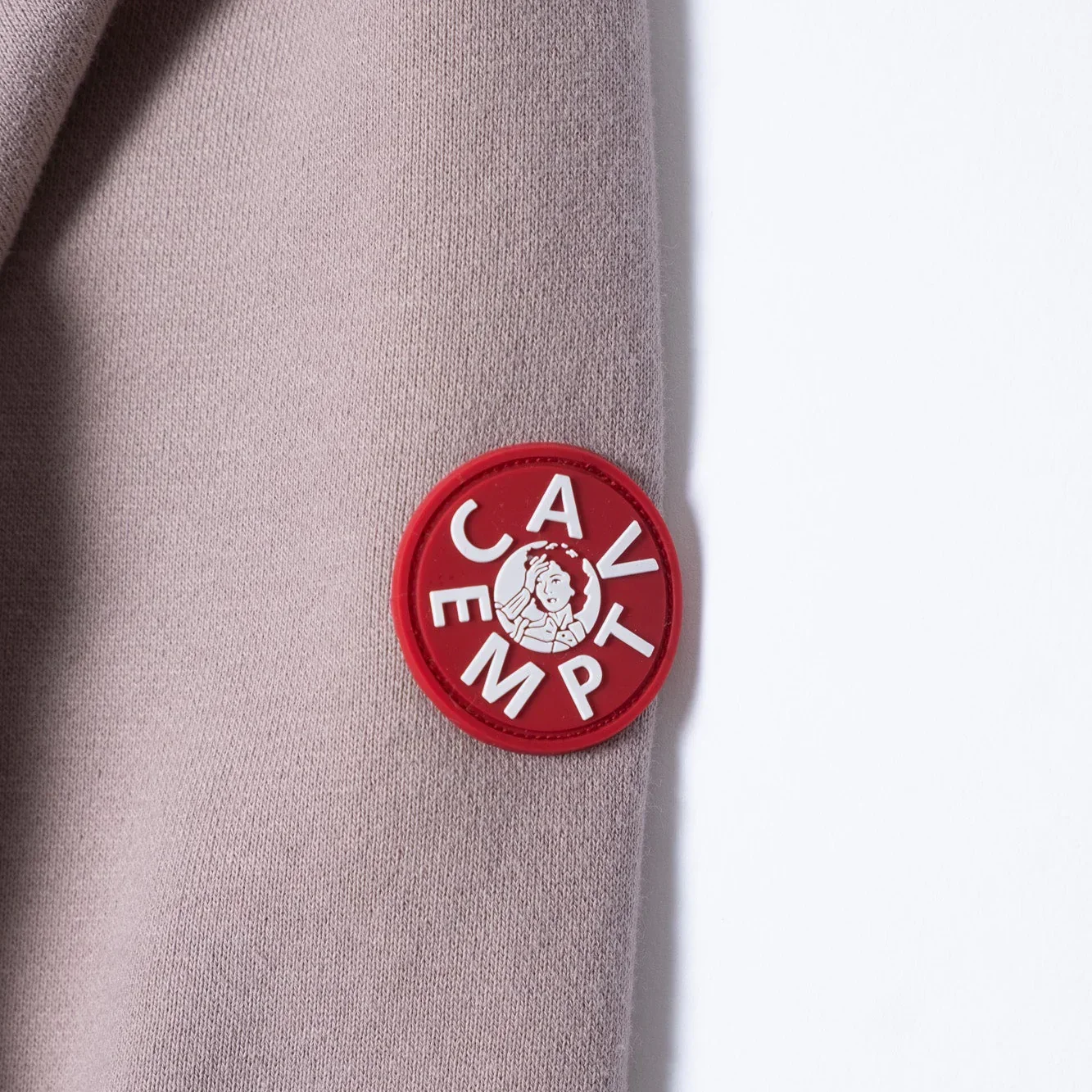 Cav Empt Half Panel Shoulder Crew Neck - Beige - Image 4