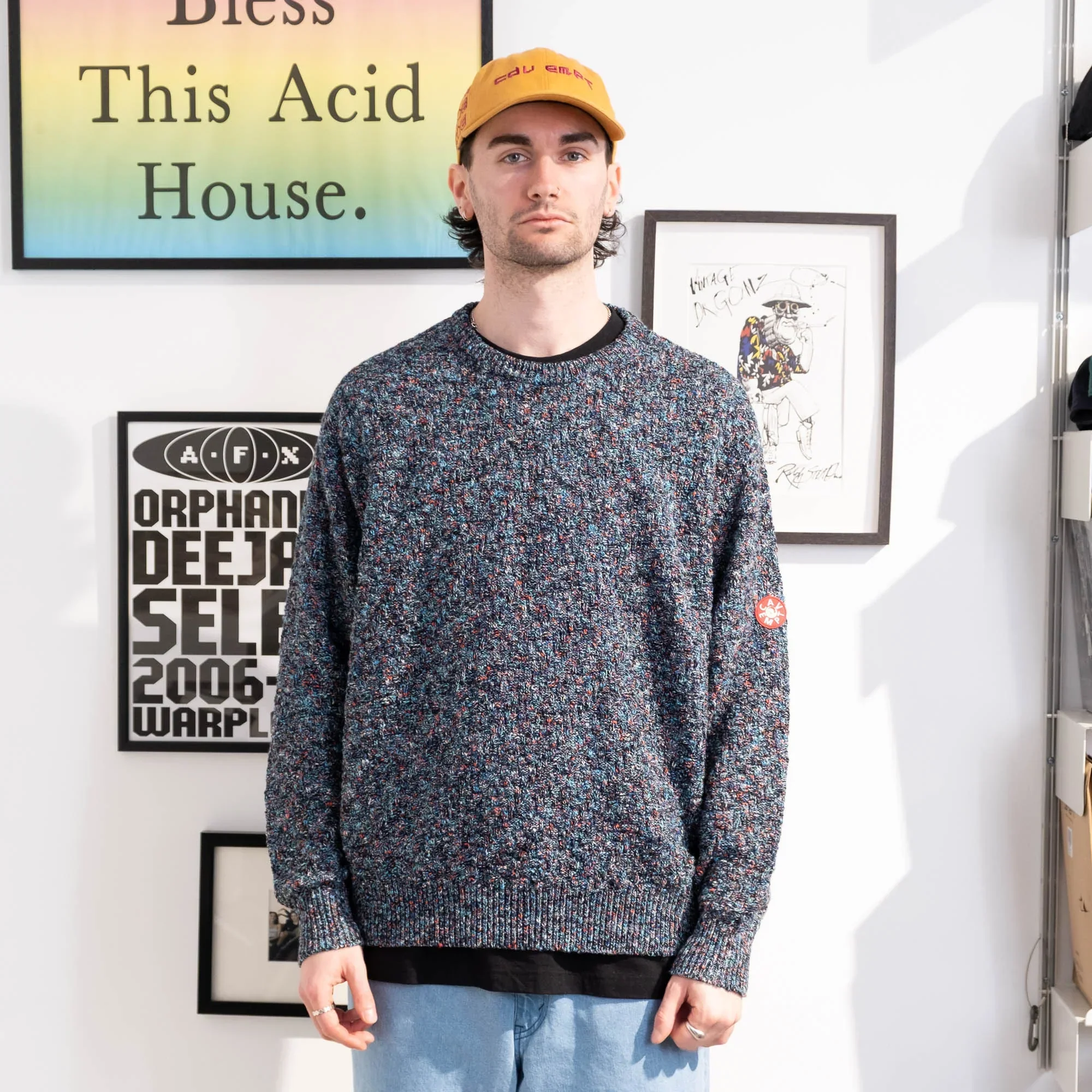 Cav Empt Mix Colours Loose Knit - Grey