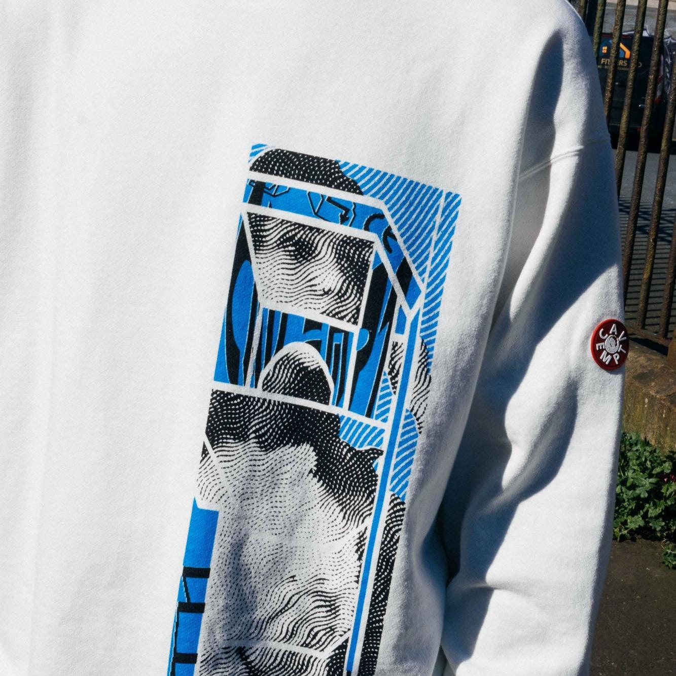 Cav Empt Washed ⋂HAN⋂ Long Sleeve - White - Image 3