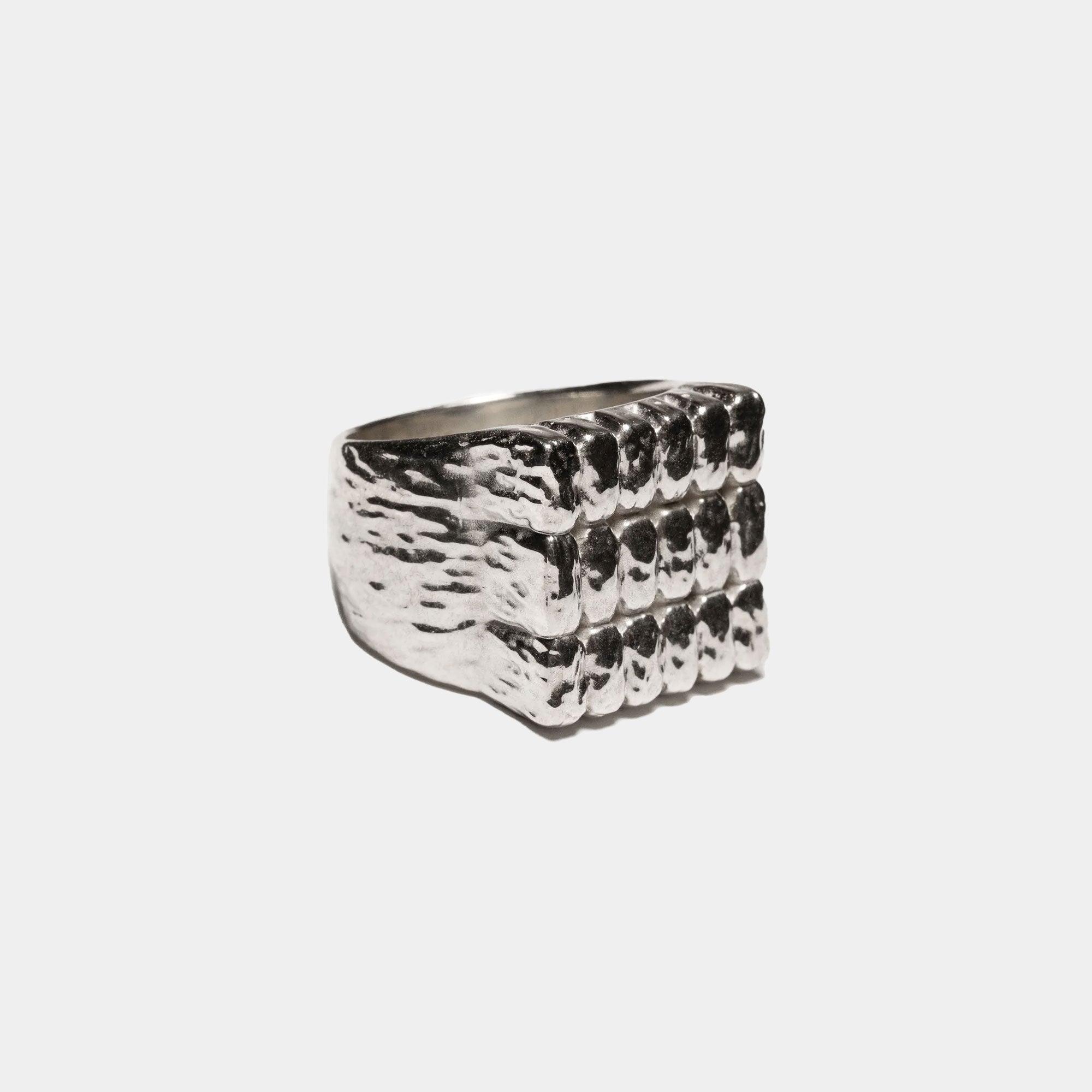 Maple Big Cookie Signet Ring - Silver 925 - Image 2