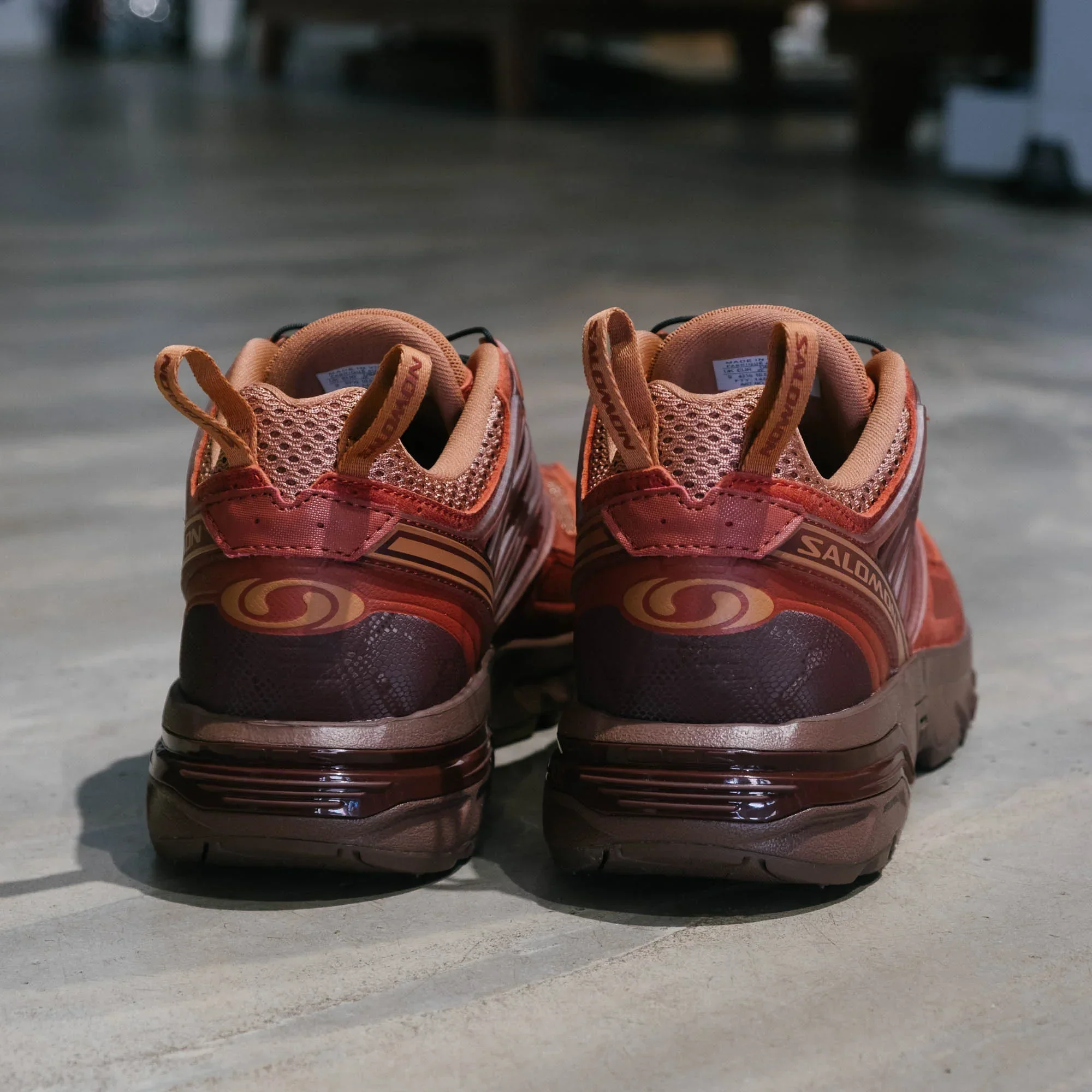 Salomon ACS Pro Red Ashes Shoes - Pecan Brown/Chili/Mustang - Image 2