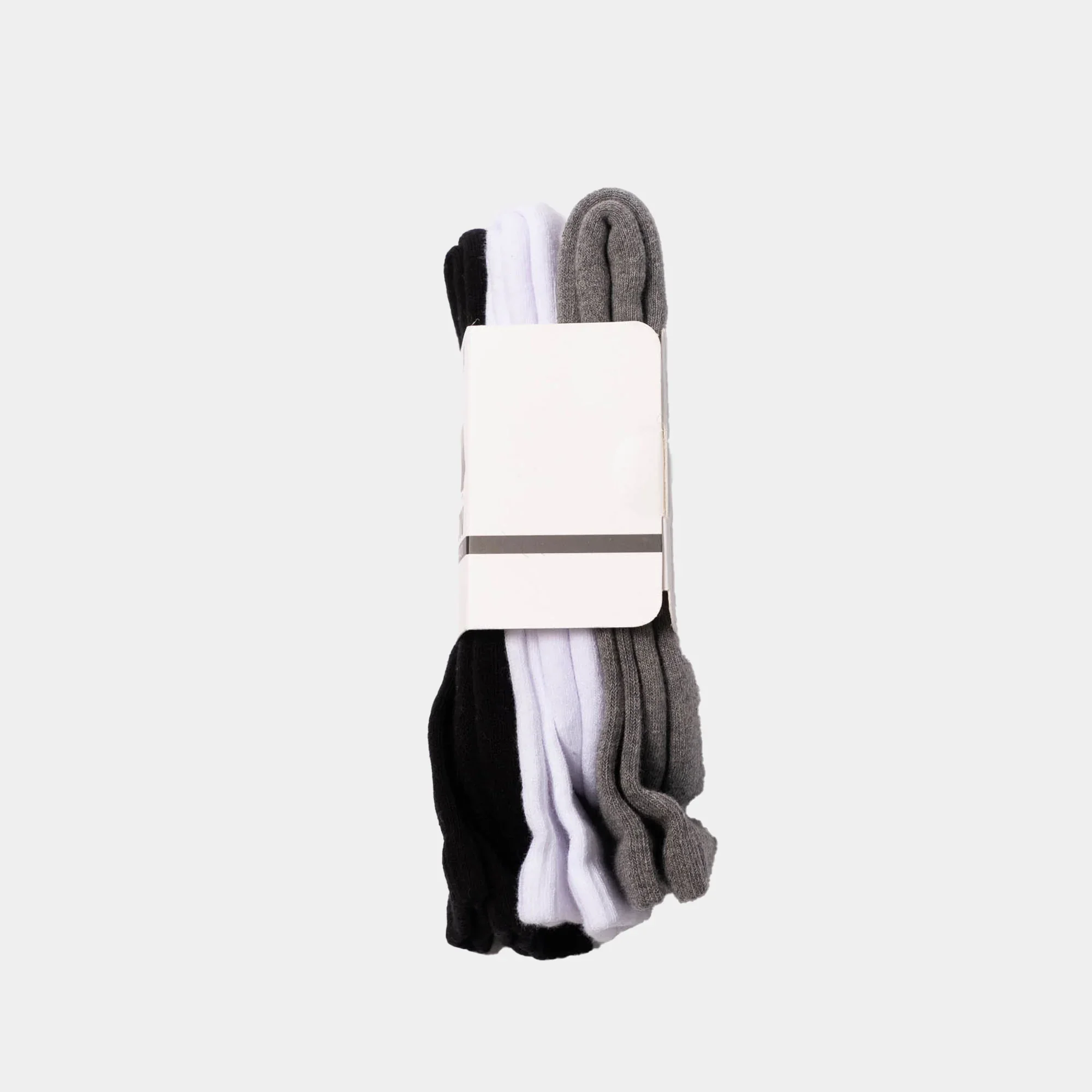 Salomon Everyday Crew 3-Pack Socks - Black/White/Med Grey Melange - Image 2