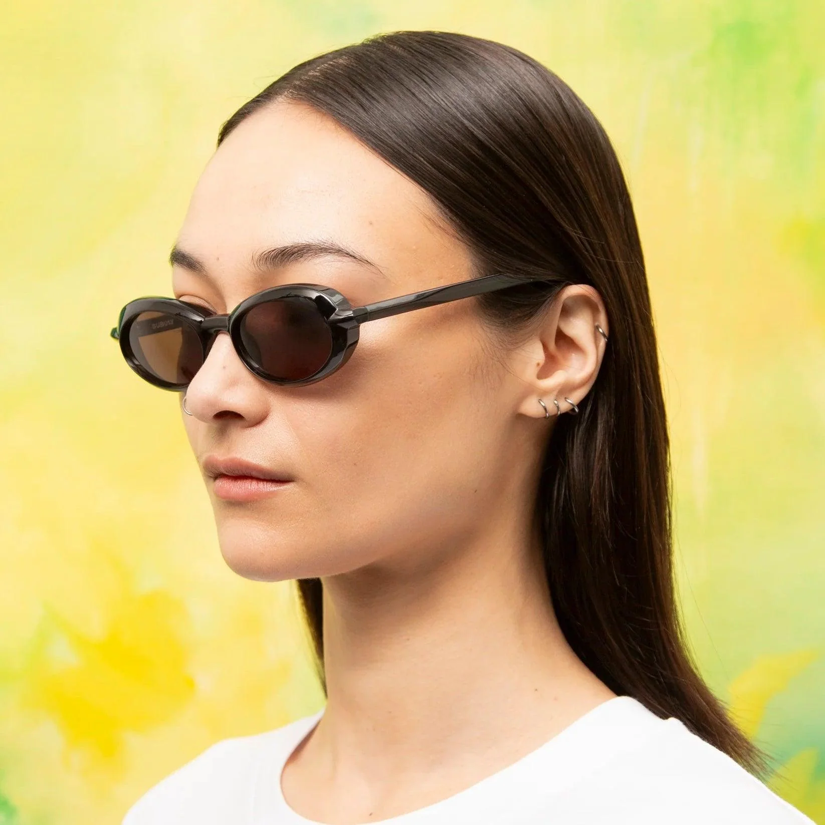 Sub Sun SUB013 Sunglasses - Transparent Black/Green - Image 6