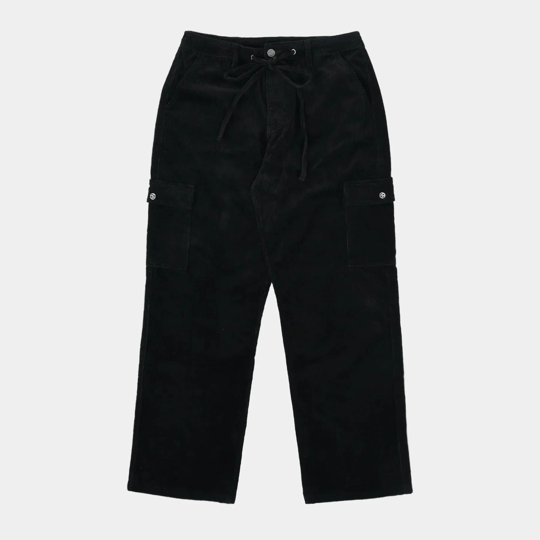 The Salvages Camper Corduroy Cargo Pants - Black