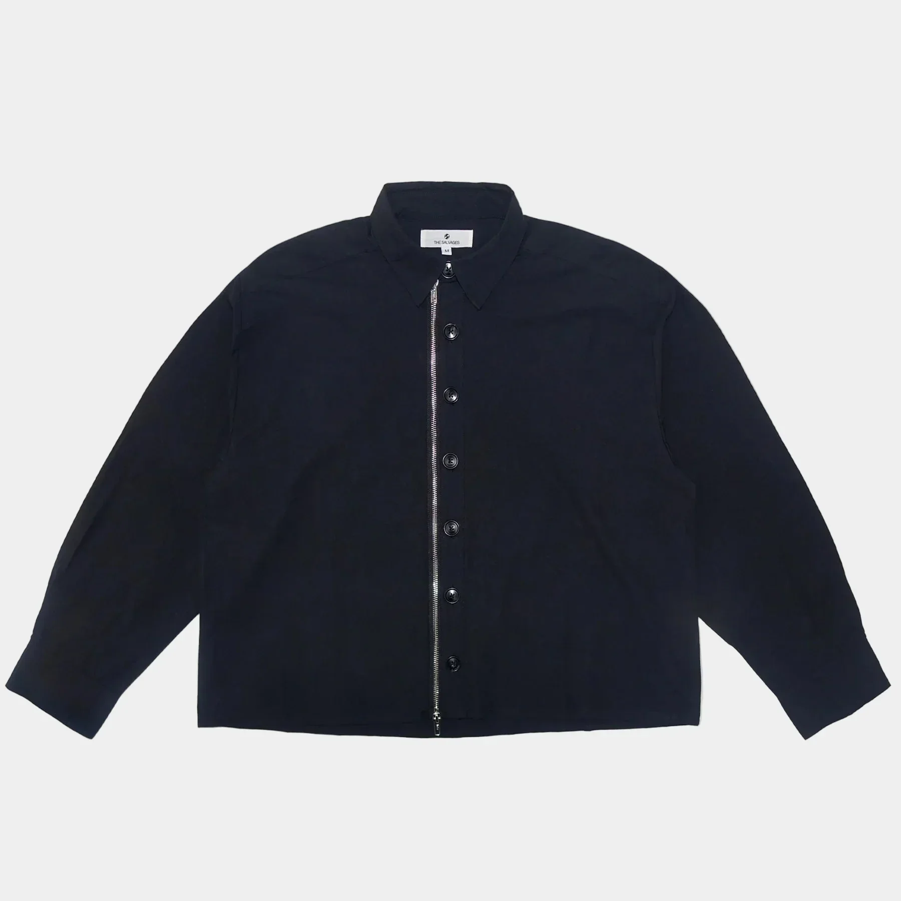 The Salvages Porter Long Sleeve Shirt - Black