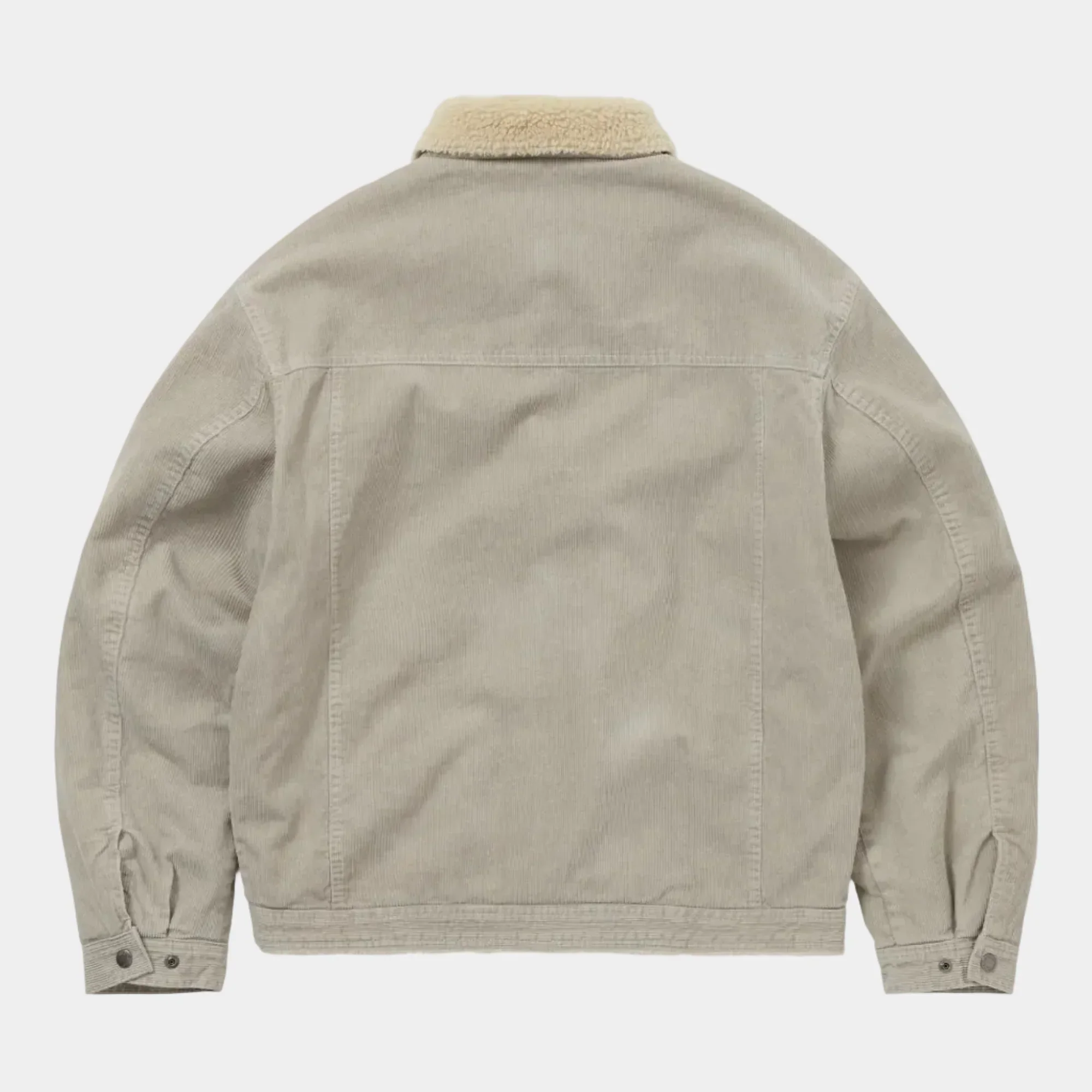 thisisneverthat Sherpa Lined Corduroy Trucker Jacket - Stone - Image 2