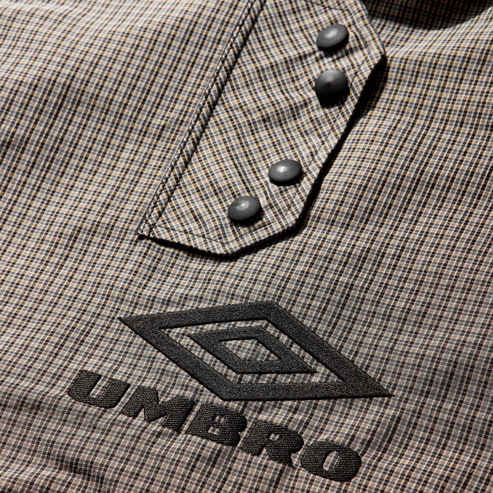 Umbro By Slam Jam Smock Check Anorak - Beige/Black - Image 3