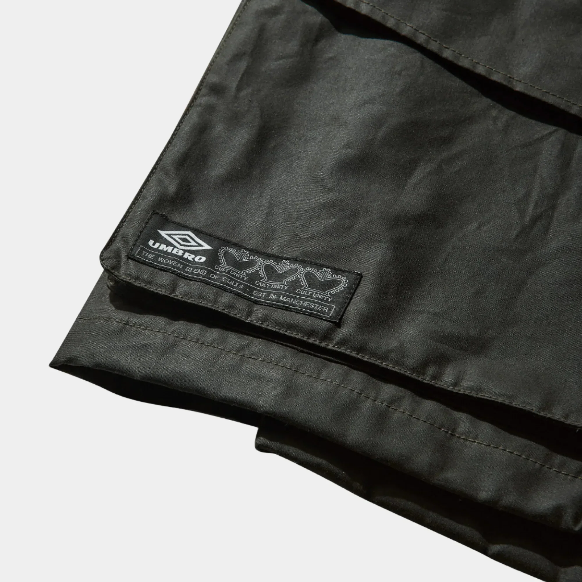 Umbro By Slam Jam Trainer Waxed Jacket - Dark Olive - Image 2